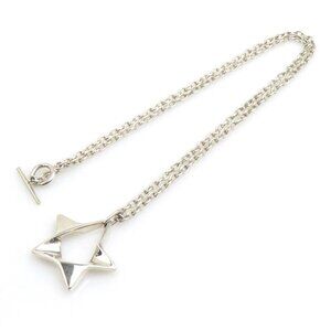 Auth Georg Jensen Star Motif Necklace Silver 925 -